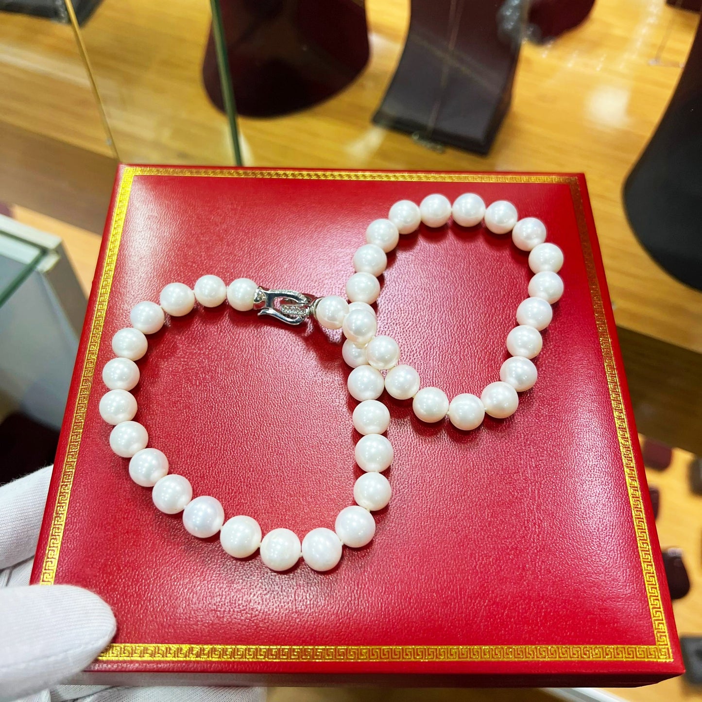 Hermias 14K Altın İnci Kolye 10 mm